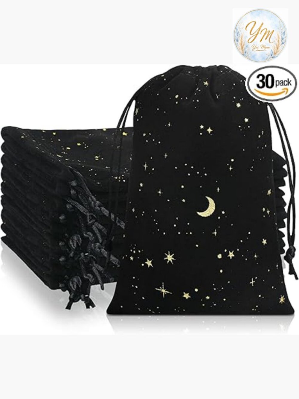 30 Pcs Velvet Drawstring Bags 4x6 Inch for Jewelry Gift Packaging